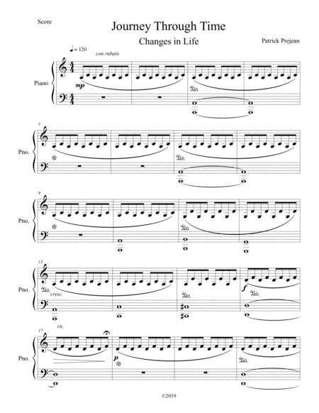 Journey Through Time Changes In Life Sheet Music