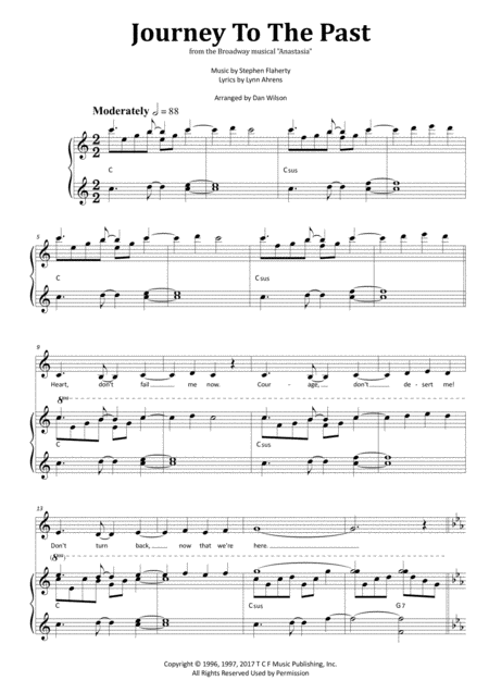 Free Sheet Music Journey To The Past