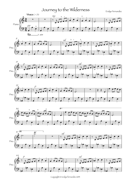 Free Sheet Music Journey To The Wilderness