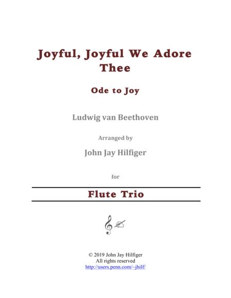 Joy Joyful We Adore Thee For Flute Trio Sheet Music