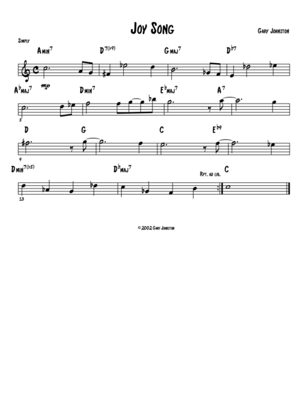 Joy Song Sheet Music