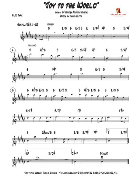 Free Sheet Music Joy To The World Alto Saxophone Piano D Major