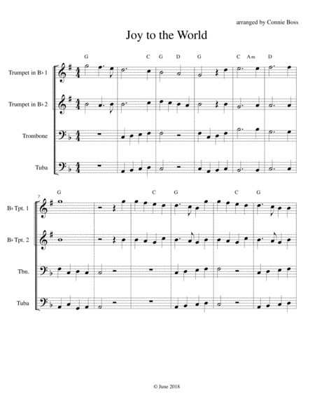 Joy To The World Brass Quartet Sheet Music