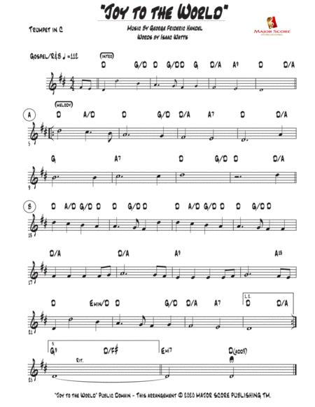 Free Sheet Music Joy To The World C Trumpet Piano D Major