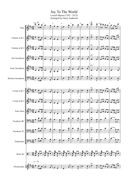 Joy To The World Concert Band Sheet Music