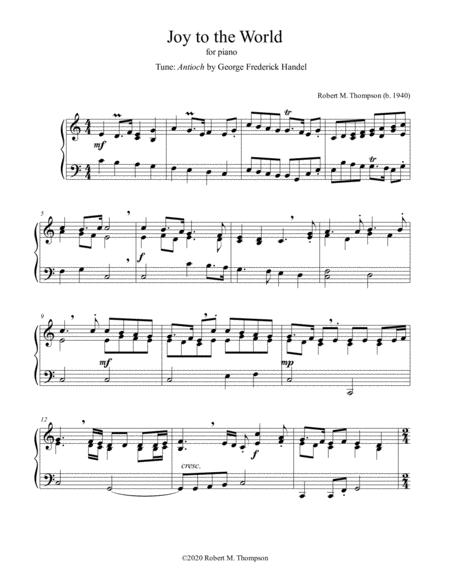 Joy To The World For Piano Sheet Music