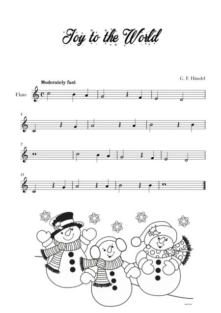 Joy To The World Very Easy Beginner For Flute Sheet Music