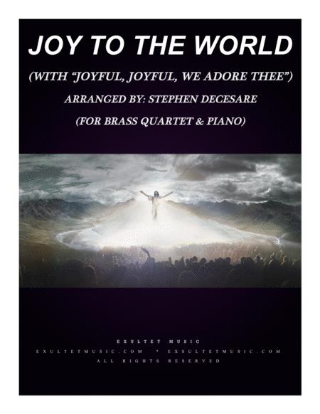 Joy To The World With Joyful Joyful We Adore Thee For Brass Quartet And Piano Sheet Music