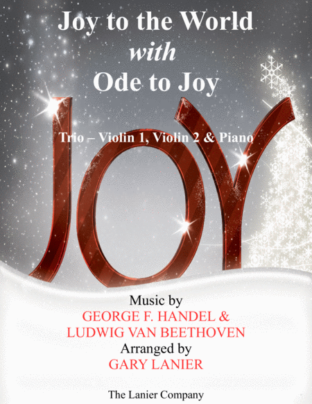 Joy To The World With Ode To Joy Trio Violin 1 Violin 2 With Piano Score Parts Sheet Music