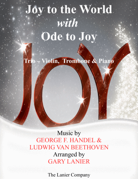 Free Sheet Music Joy To The World With Ode To Joy Trio Violin Trombone With Piano Score Parts