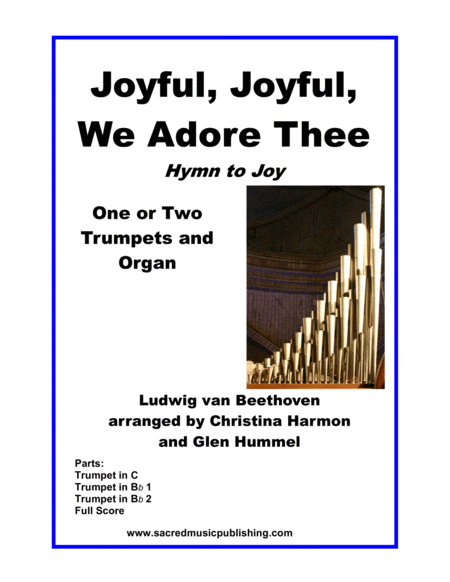 Free Sheet Music Joyful Joyful We Adore Thee Hymn To Joy One Or Two Trumpets And Keyboard
