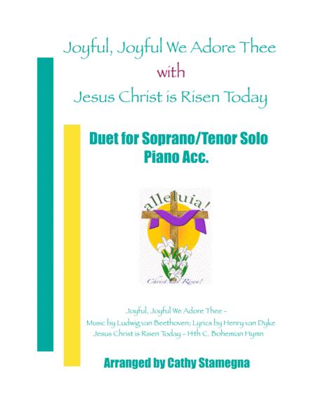 Joyful Joyful We Adore Thee With Jesus Christ Is Risen Today Duet For Soprano Tenor Solo Piano Sheet Music