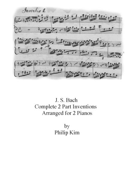 Js Bach 15 2 Part Inventions For 2 Pianos Complete Sheet Music