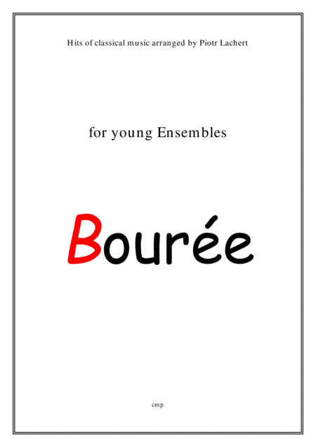 Js Bach Boure Young Ensembles Sheet Music