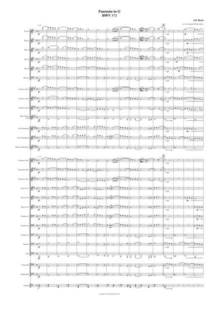 Js Bach Fantasia In G Bwv 572 Sheet Music