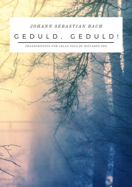 Free Sheet Music Js Bach Geduld Geduld For Cello Solo