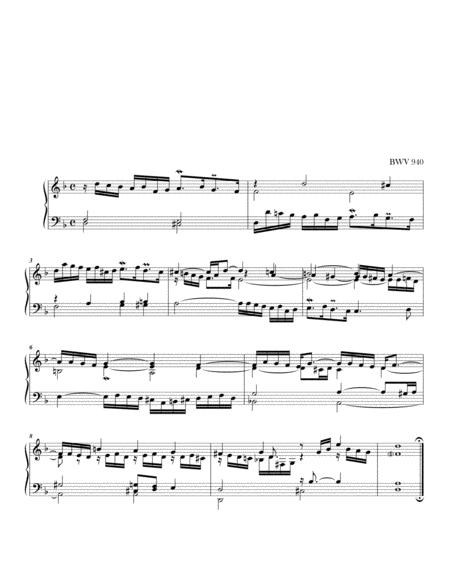 Js Bach Little Prelude In D Minor Bwv 940 Complete Version Sheet Music
