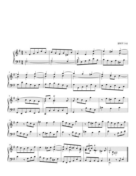 Free Sheet Music Js Bach Little Prelude In E Minor Bwv 941 Complete Version