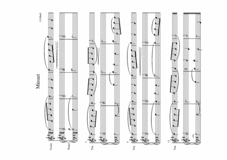 Js Bach Minuet In G For Violin And Piano Sheet Music