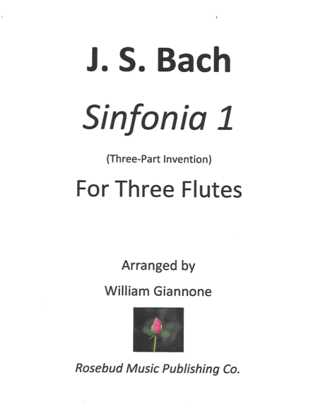 Free Sheet Music Js Bach Sinfonia 1 For 3 Flutes