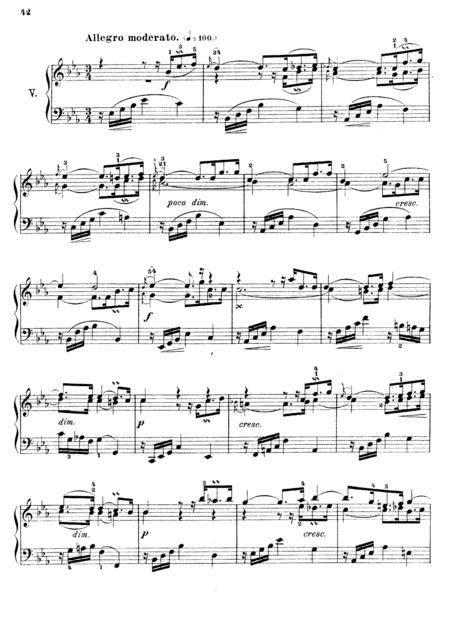 Js Bach Sinfonia 5 In E Flat Major Bwv 791 Original Version Sheet Music