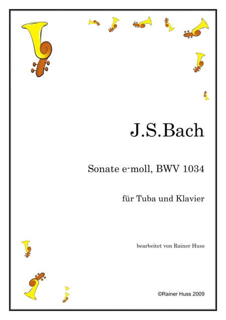 Free Sheet Music Js Bach Sonata In E Bwv 1034