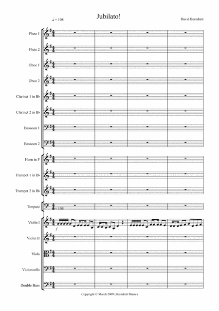 Free Sheet Music Jubilato For Orchestra