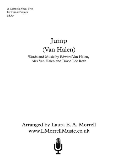 Jump 3 Part Female A Cappella Trio Ssa Sheet Music