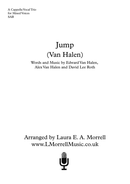 Jump 3 Part Mixed A Cappella Trio Sab Sheet Music