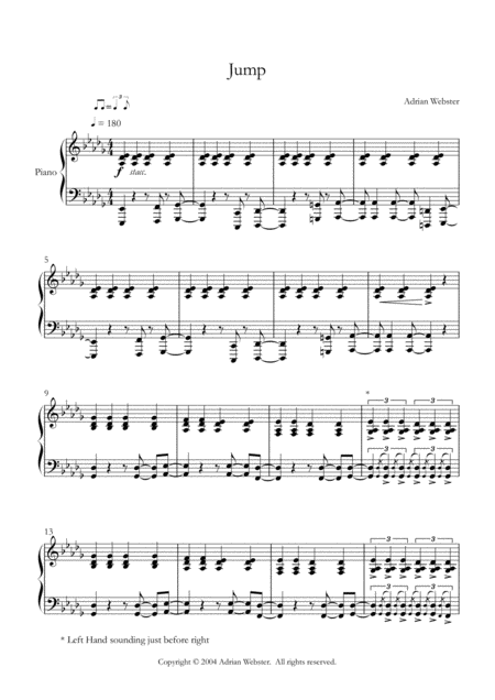 Jump Crusaderbeach Fun Upbeat Piano Solo Sheet Music