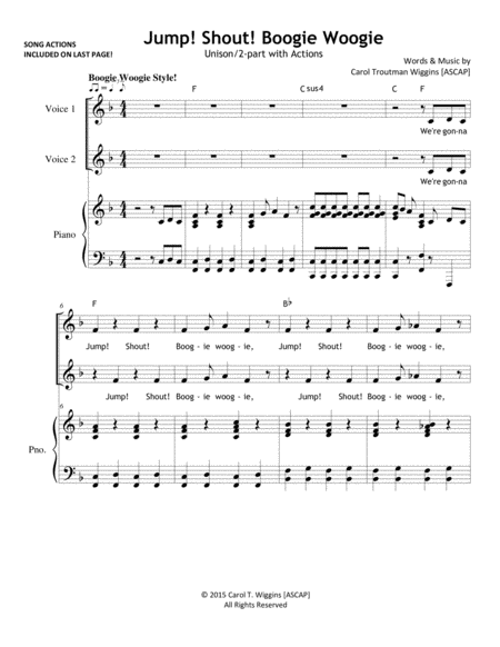 Free Sheet Music Jump Shout Boogie Woogie