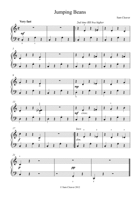 Free Sheet Music Jumping Beans