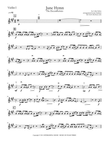 June Hymn String Quartet Sheet Music