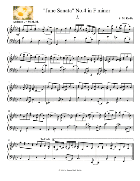 June Sonata Sheet Music