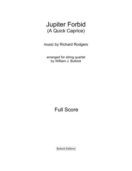 Jupiter Forbid A Quick Caprice Full Score Parts Sheet Music