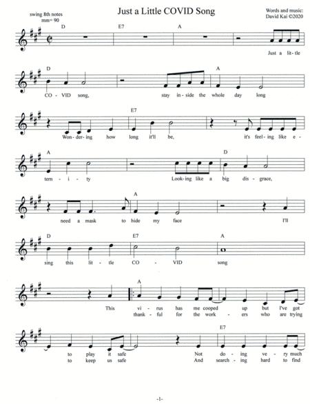 Just A Little Covid Song Sheet Music