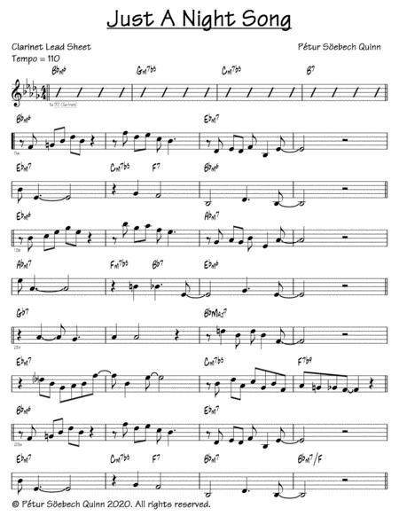 Free Sheet Music Just A Night Song