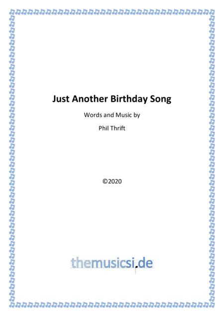 Free Sheet Music Just Another Birthday Song