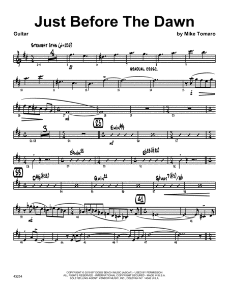 Just Before The Dawn 3rd Trombone Sheet Music