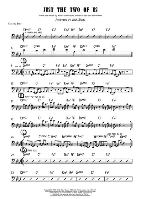 Just The Two Of Us Sheet Music