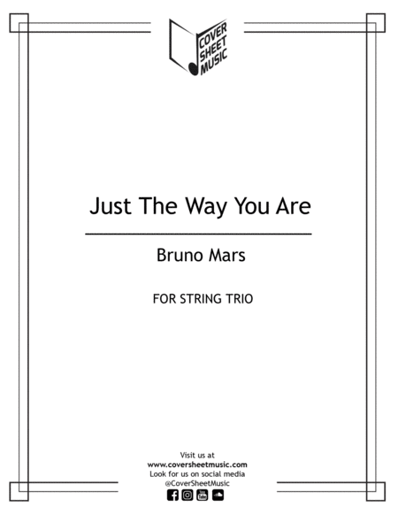 Free Sheet Music Just The Way You Are String Trio