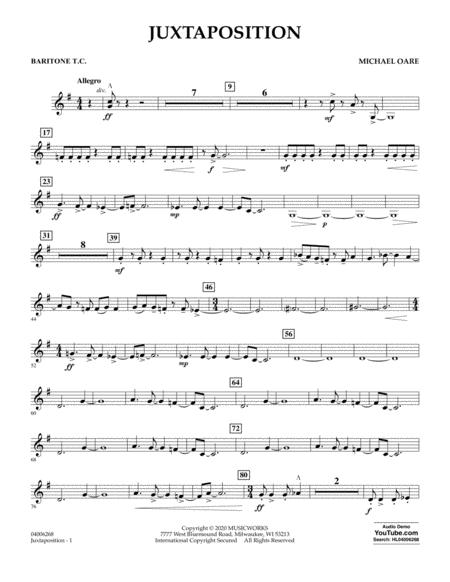 Free Sheet Music Juxtaposition Baritonet C