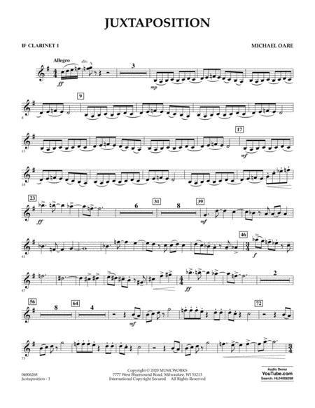 Juxtaposition Bb Clarinet 1 Sheet Music