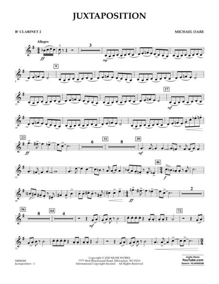 Juxtaposition Bb Clarinet 2 Sheet Music