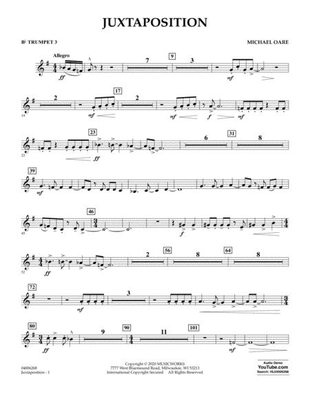 Free Sheet Music Juxtaposition Bb Trumpet 3