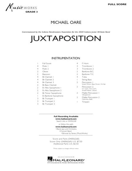 Juxtaposition Conductor Score Full Score Sheet Music