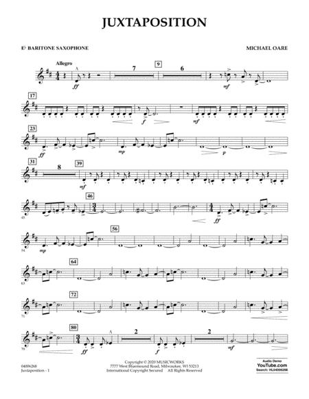 Free Sheet Music Juxtaposition Eb Baritone Saxophone