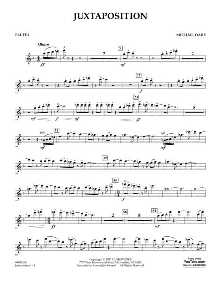 Free Sheet Music Juxtaposition Flute 1