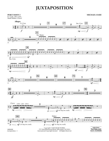 Free Sheet Music Juxtaposition Percussion 2