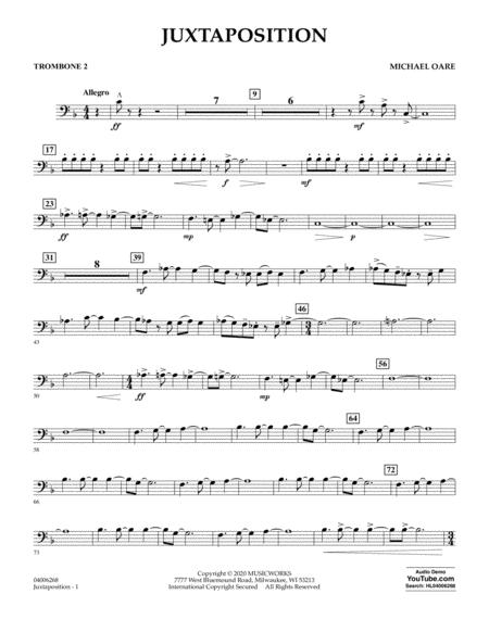 Free Sheet Music Juxtaposition Trombone 2